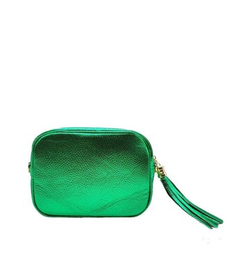 Zeen Zeen shoulder bag metallic green leather