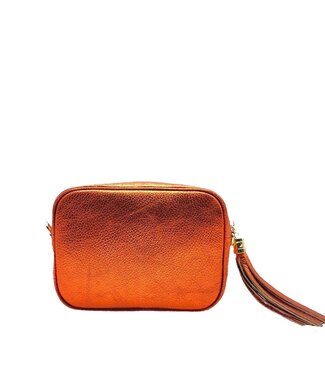 Zeen Zeen shoulder bag metallic orange leather