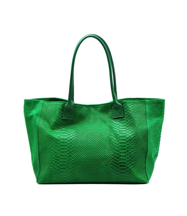 Zeen Bag damestas grasgroen leer