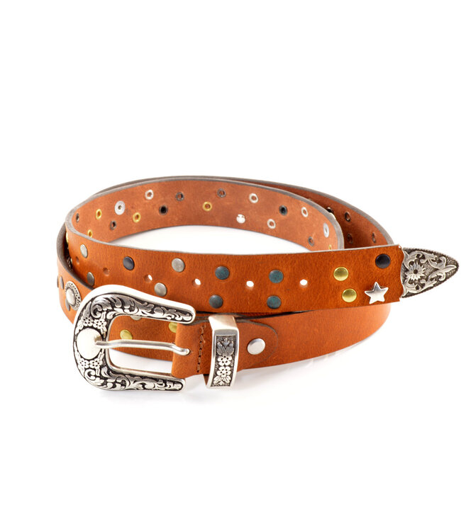 Women's Belt Galaxy Cognac leather