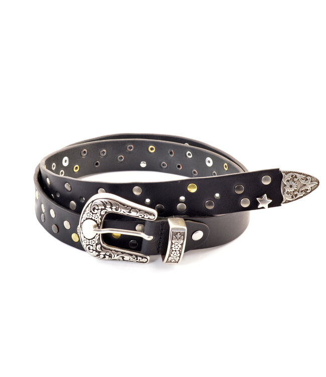 Miss Muller Women's Belt Galaxy Black leather