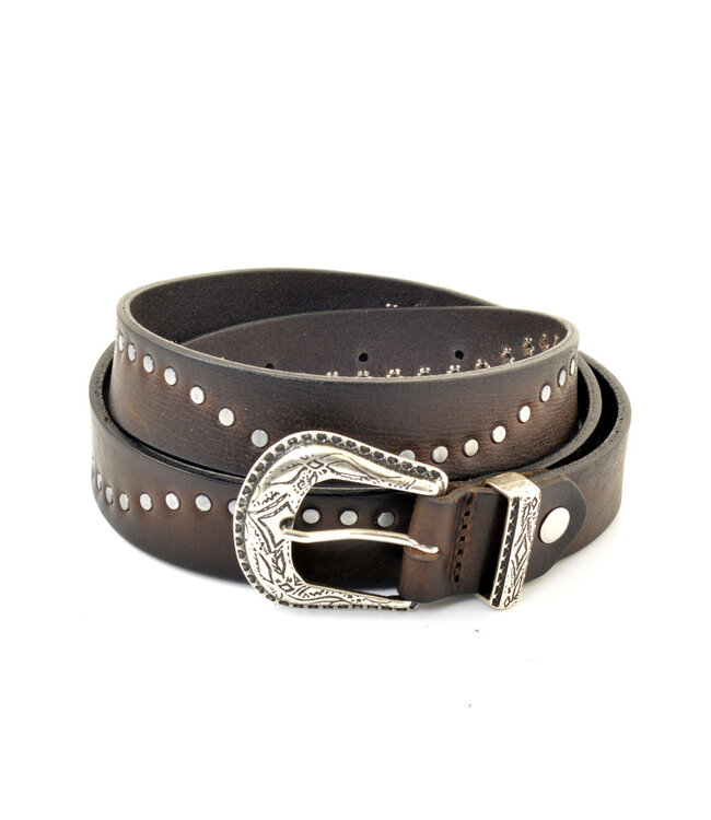 Miss Muller Women's Belt Wave Brown leather