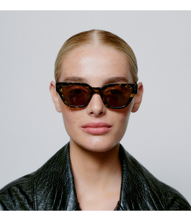 A. Kjaerbede Kaws Sunglasses Black/Yellow Tortoise