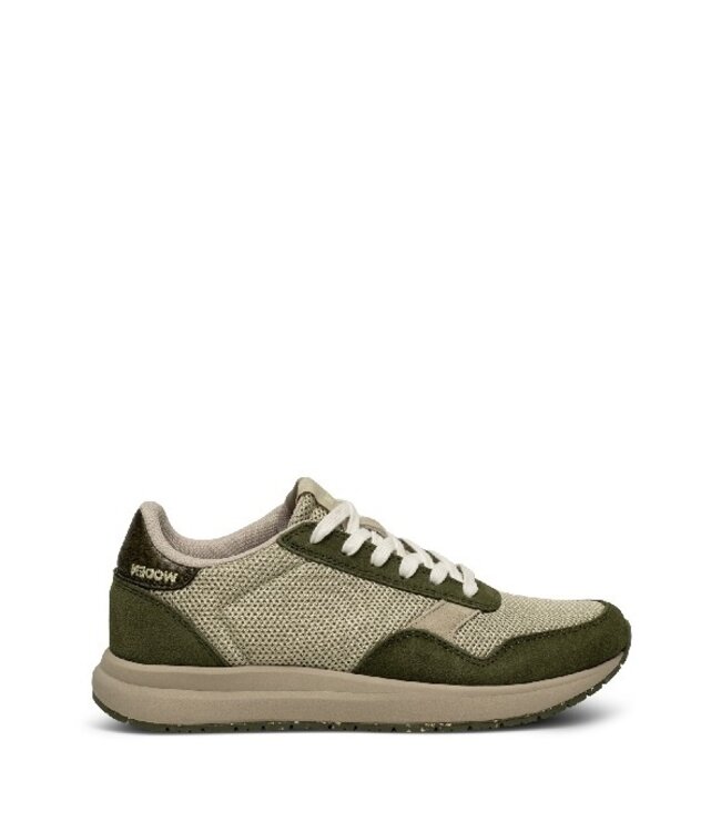 Woden Woden Nicol green with beige women's sneakers