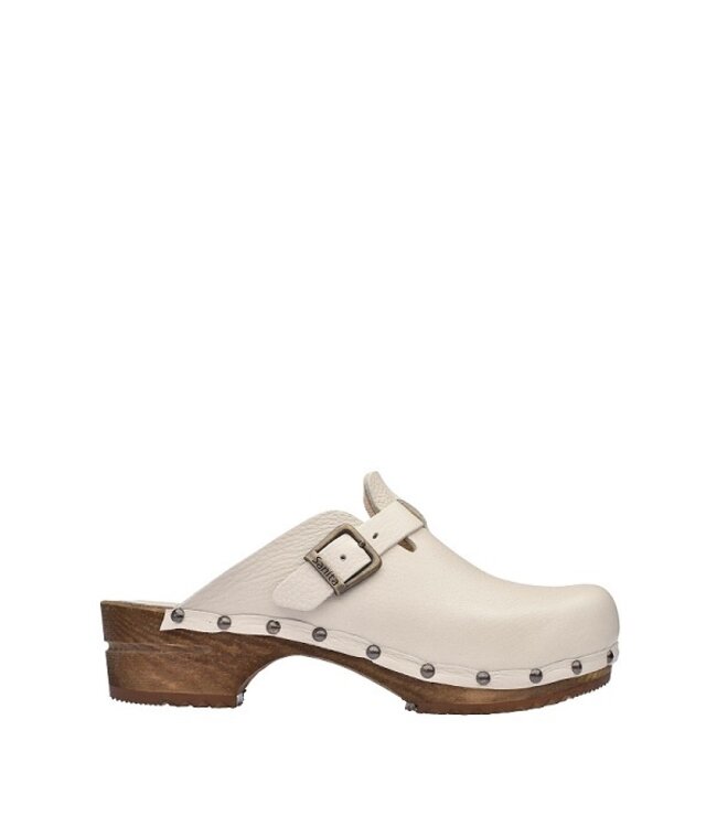 Sanita Sanita white clogs with buckle closure