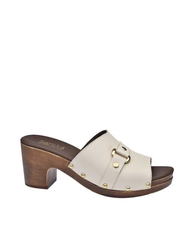 Sanita Sanita non wood sandal white leather