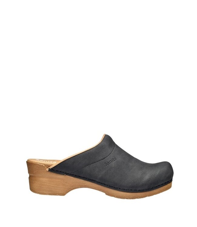 Sanita Sanita black vegan leather clogs