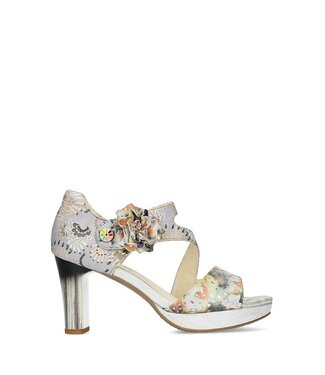 Laura Vita Laura Vita platform sandal with floral design
