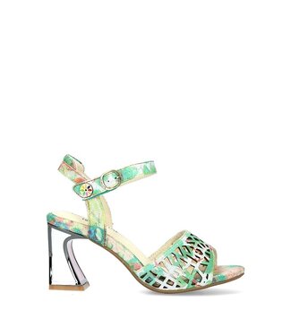 Laura Vita Laura Vita sandal green leather with perforations