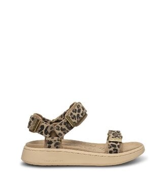 Woden Woden Line Suede Leopard ladies sandal