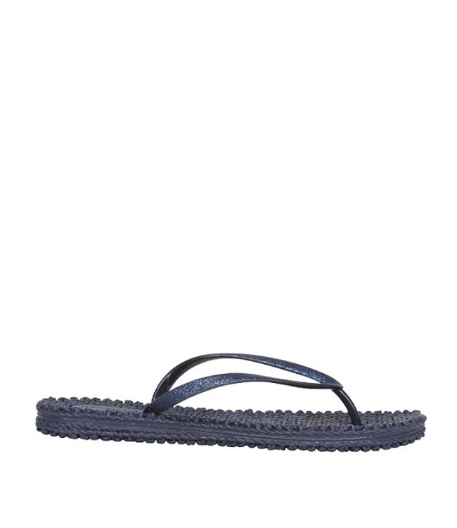 Ilse Jacobsen Ilse Jacobsen slippers met glitter donkerblauw