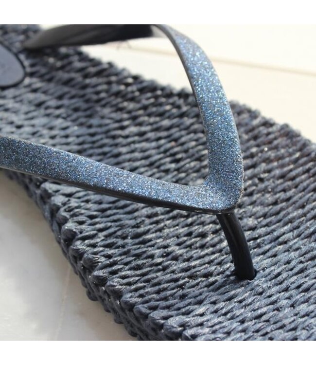 Ilse Jacobsen slippers with glitter dark blue
