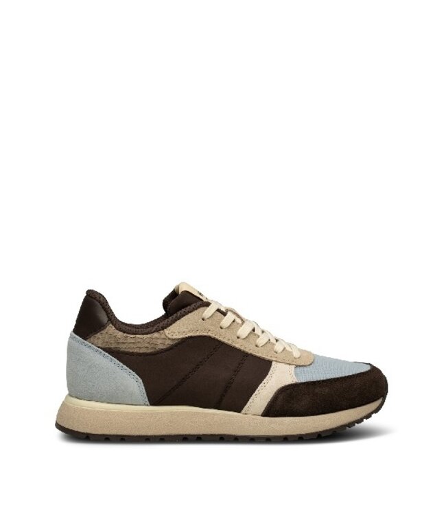Woden Woden Ronja brown with blue women's sneakers