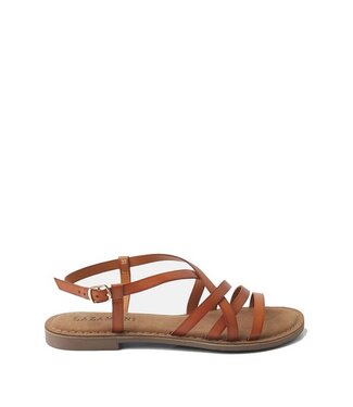 Lazamani Lazamani ladies sandal brown leather