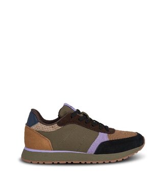 Dames sneakers Woden Ronja dark olive multi Squarefeet