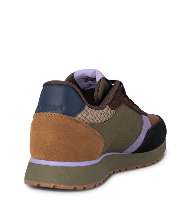 Woden Ronja dark olive multi women's sneakers