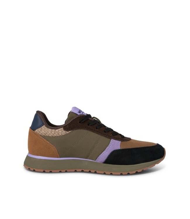 Woden Ronja dark olive multi women's sneakers