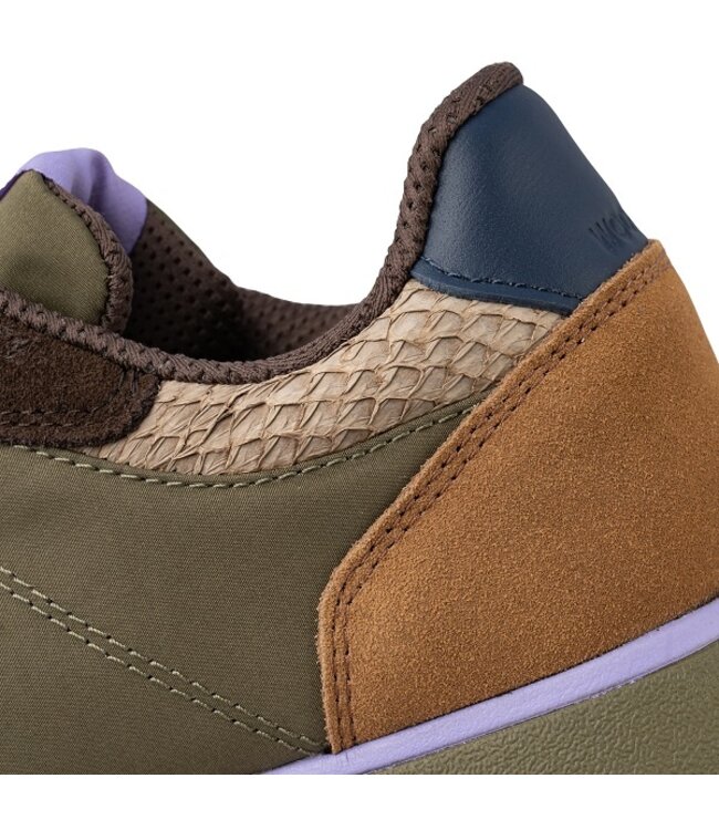 Woden Ronja dark olive multi dames sneakers