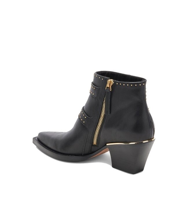 Dolce Vita dames halfhoge elegant western boots zwart leer