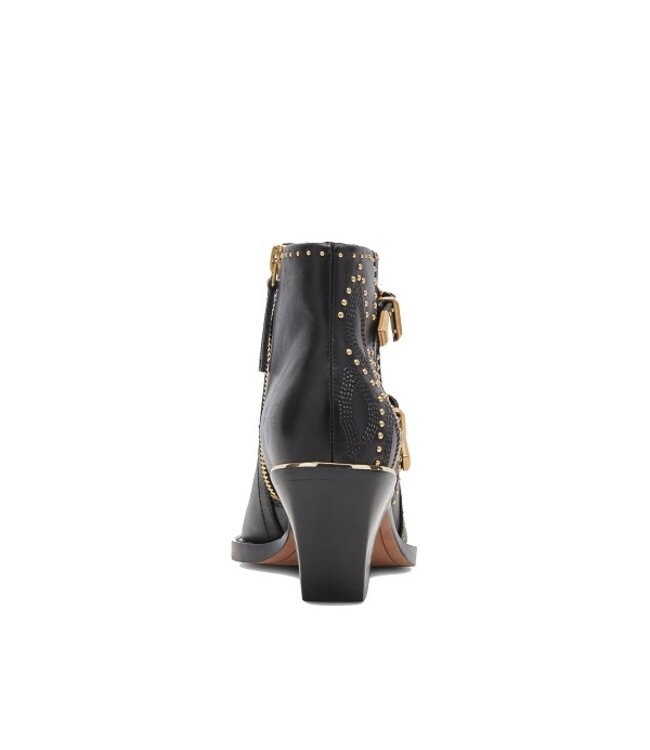Dolce Vita dames halfhoge elegant western boots zwart leer