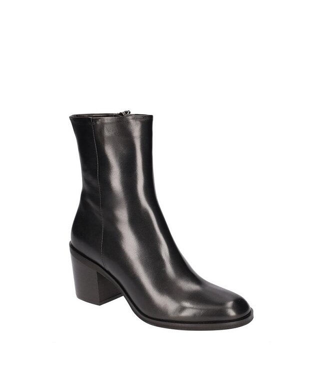 Julie Dee half-high zipper boot black leather