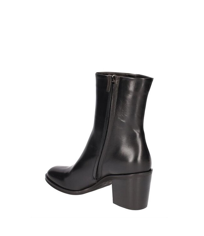 Julie Dee half-high zipper boot black leather