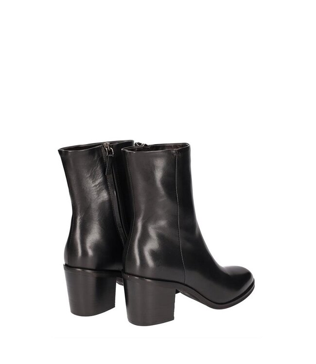 Julie Dee half-high zipper boot black leather