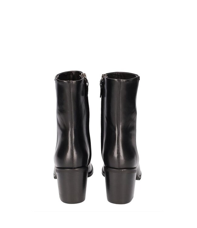 Julie Dee half-high zipper boot black leather