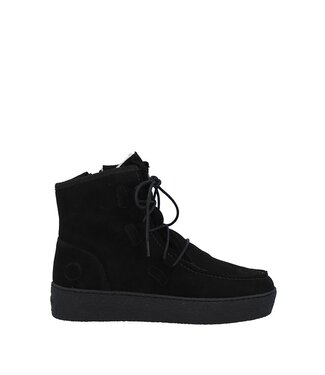 Veterboots Ca Shott wollen voering zwart suede Squarefeet