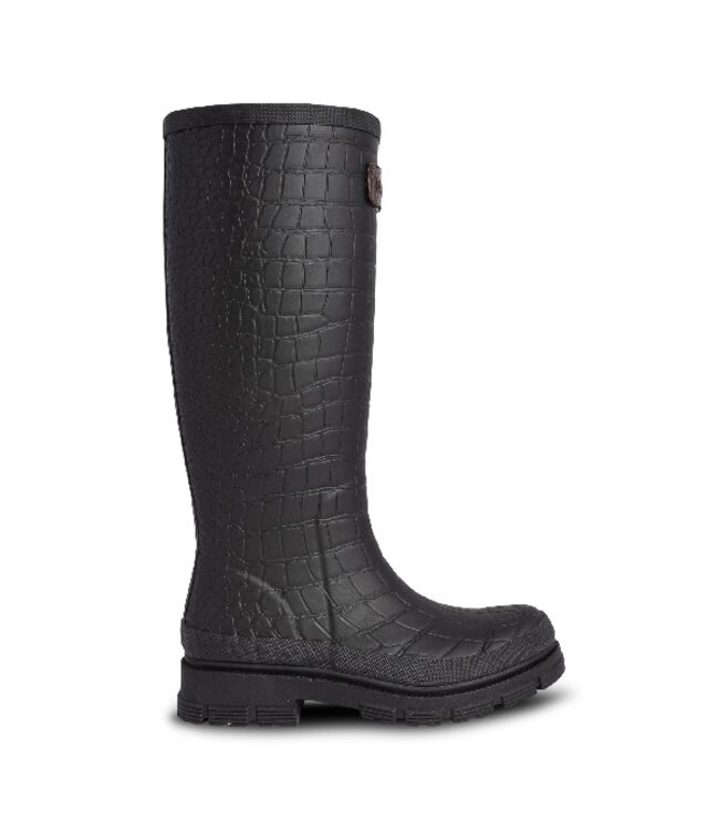 Woden Woden Large Croco Waterproof boots zwart