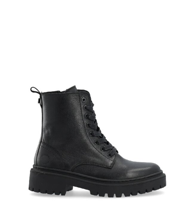 Halfhoge veterboots met rits Ca Shott zwart leer Squarefeet