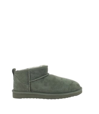Sweet Heritage enkelboots lamswol groen