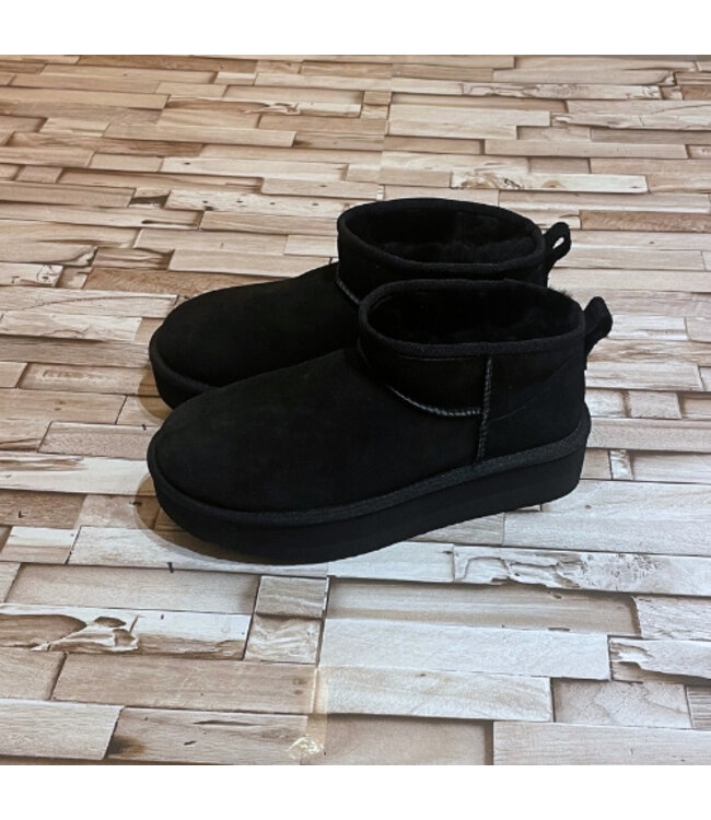 Sweet Heritage short boots lambswool black