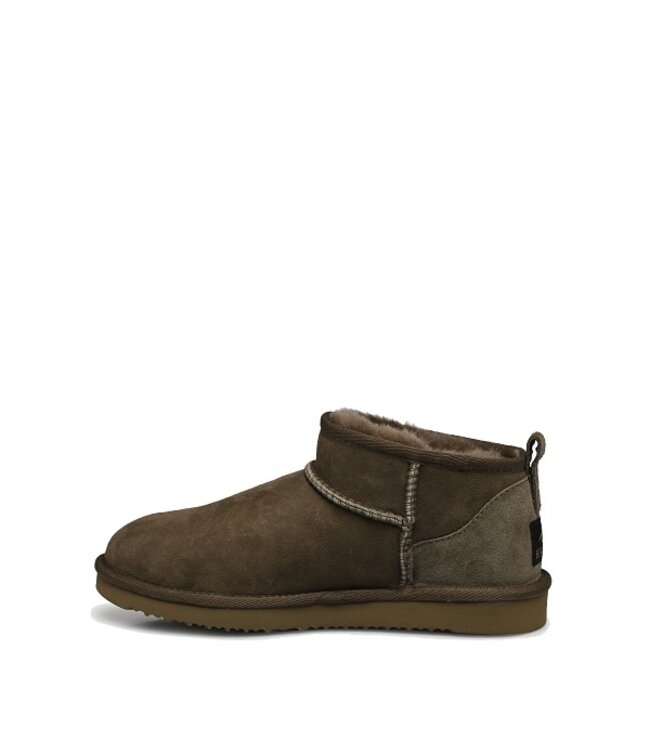 Sweet Heritage enkelboots lamswol groen