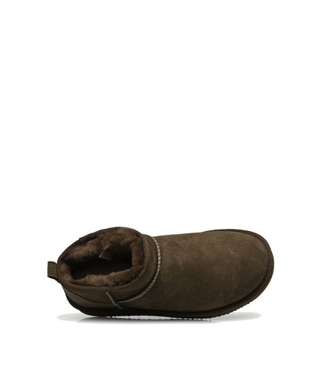 Sweet Heritage enkelboots lamswol groen