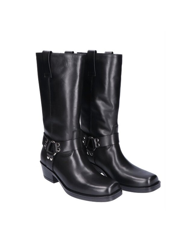Julie Dee cowboy boots black leather