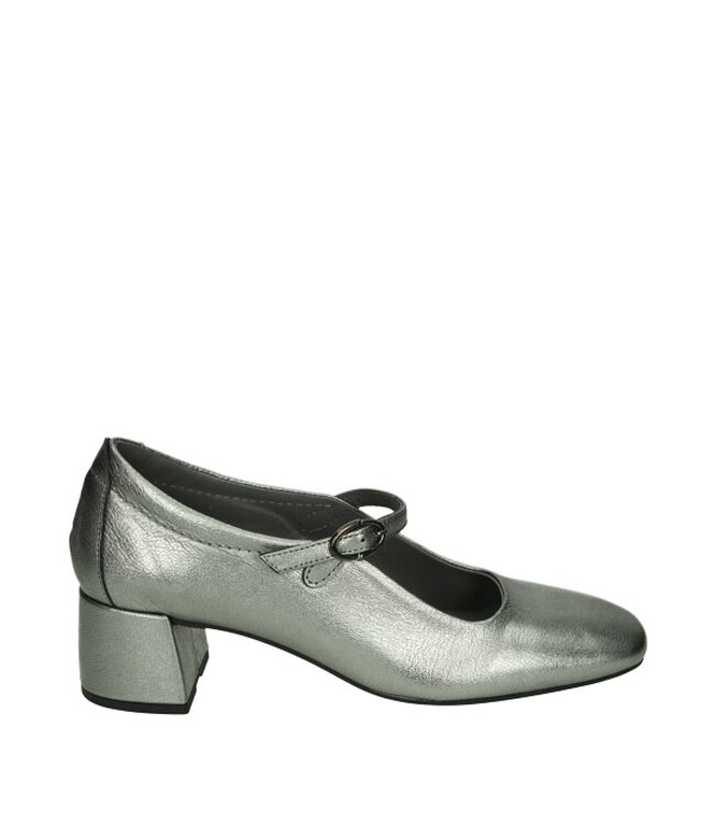 Pedro Miralles pump with strap silver leather