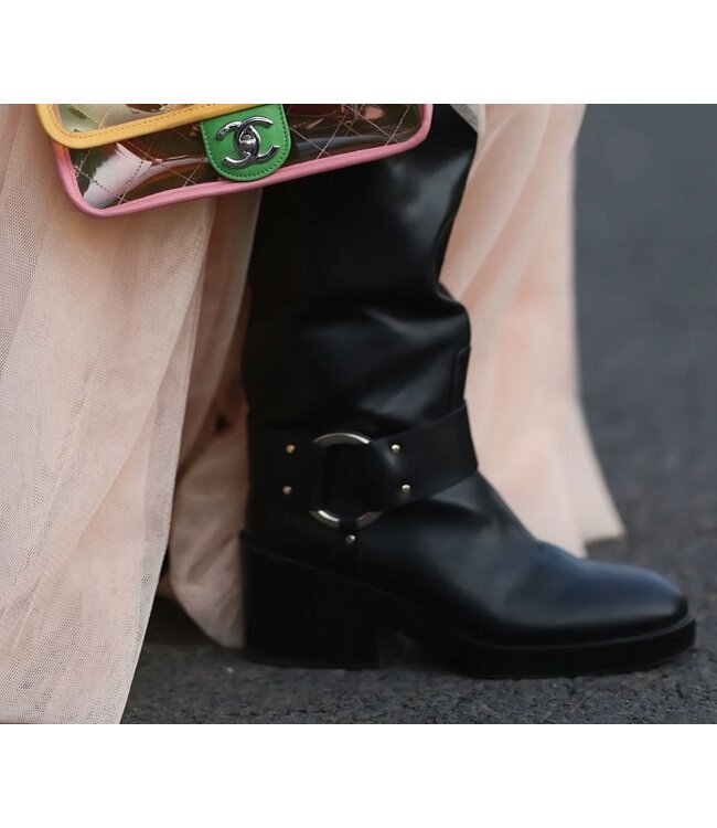 Julie Dee cowboy laars zwart leer