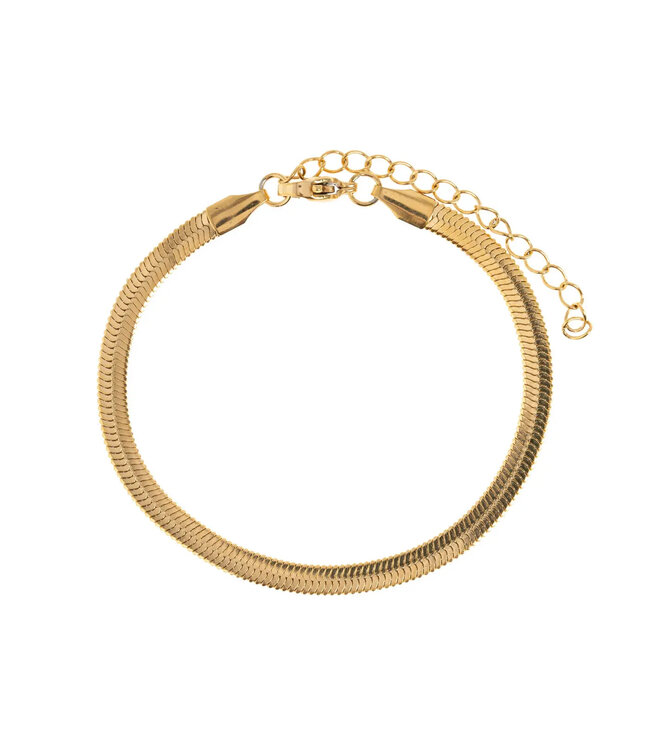 Timi of Sweden Timi of Sweden Ivy Snake Chain Armband goud