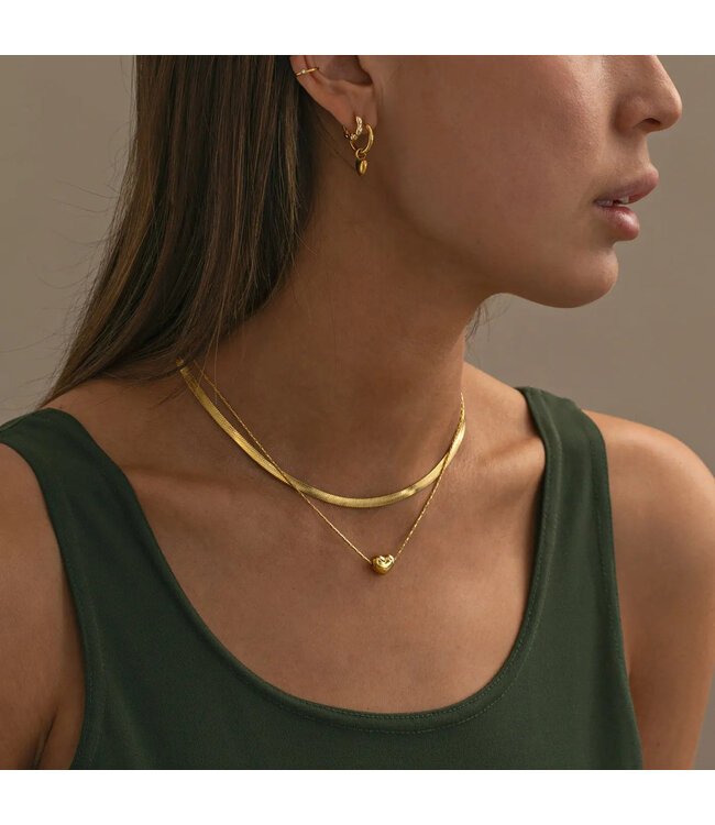 Timi of Sweden Ivy Snake Chain Necklace stainless steel gold