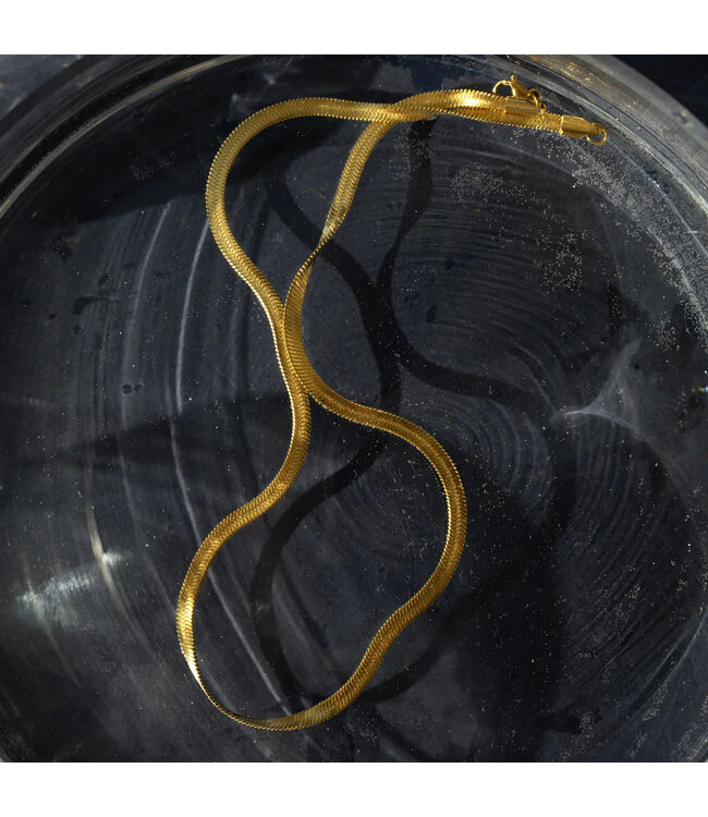 Timi of Sweden Ivy Snake Chain Ketting stainless steel goud