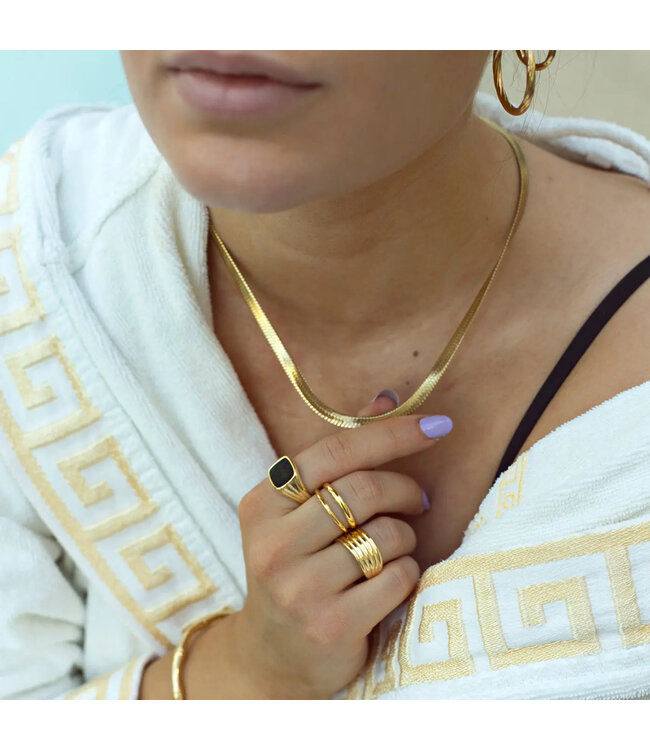 Timi of Sweden Ivy Snake Chain Necklace stainless steel gold