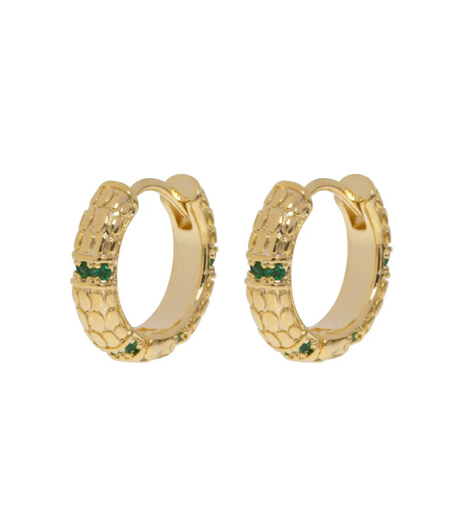 Timi of Sweden Kiia Snake Hoop oorbellen goud
