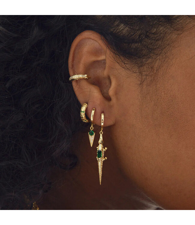 Timi of Sweden Kiia Snake Hoop oorbellen goud