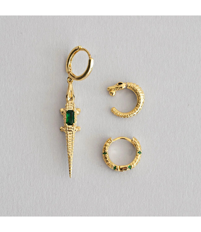 Timi of Sweden Kiia Snake Hoop oorbellen goud