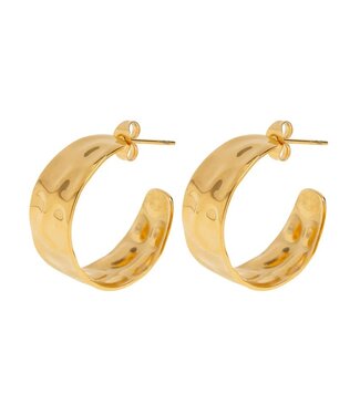 Timi of Sweden Timi of Sweden Bobbie Hammered earrings gold