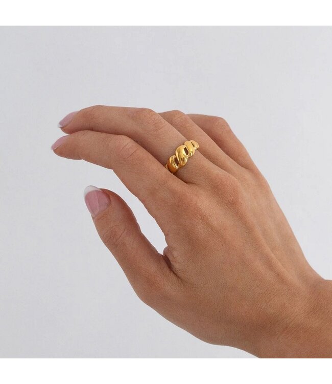 Bea Croissant Ring stainless steel