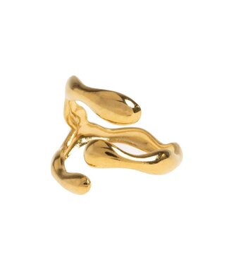 Timi of Sweden Clara Claw Ring stainless steel gold