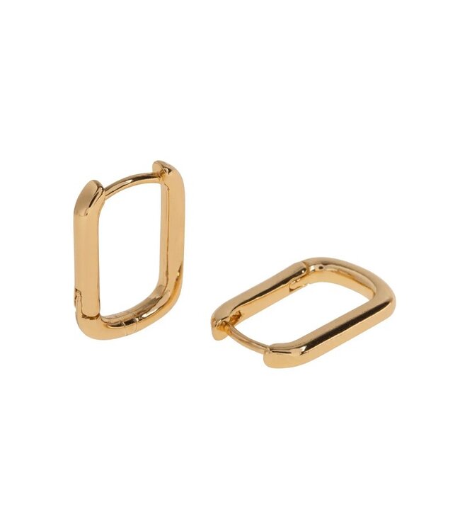 Timi of Sweden Paula Rectangular Hoop Earrings stainless steel