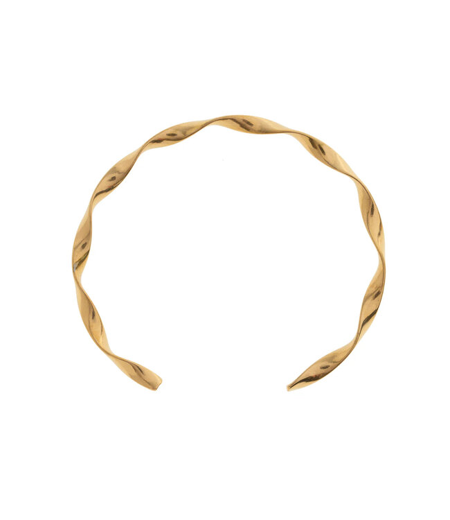 Timi of Sweden Juniper Wavy Twisted Bangle stainless steel